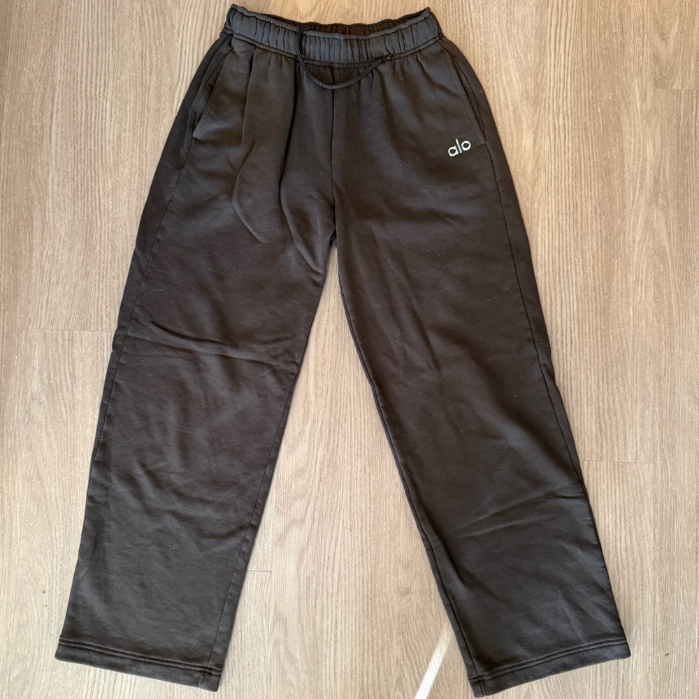 ALO Yoga Brown Track Pants with White Logo - Picture 5 of 8